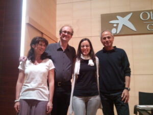 Con Fernando Corbalán, Fernando Blasco y Raquel Garrido